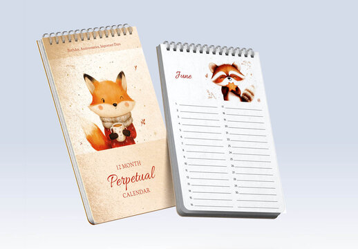 Perpetual Calendar Layout 