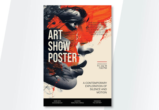 Modern Art Exhibition Poster Layout