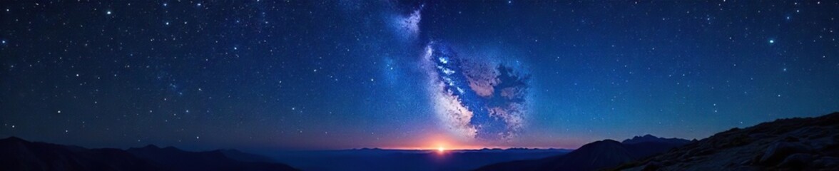 Naklejka premium Majestic night sky ablaze with countless stars, forming mesmerizing constellations across the inky expanse Perfect for astronomy, space, and astrology projects , astrology, meteoroids, stargazing