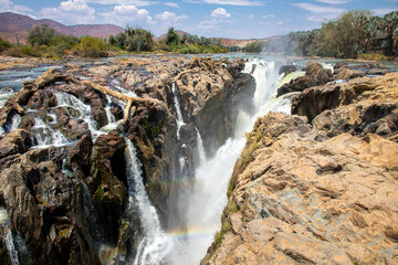 Epupa Falls on the Kuene River, Namibia.