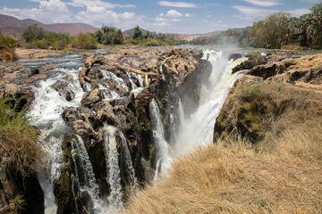 Epupa Falls on the Kuene River, Namibia.
