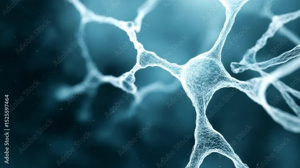 Aufkleber neuron nexus: a captivating microscopic view of a neuron cell, showcasing the intricate network of n
