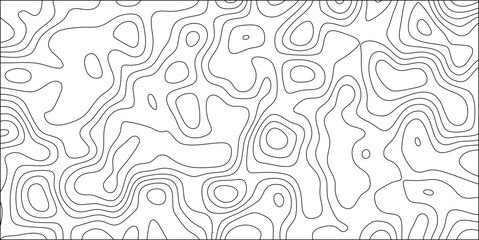 Abstract topographic contour lines pattern in black and white creating a visually complex and dynamic surface effect suitable for various design applications.
