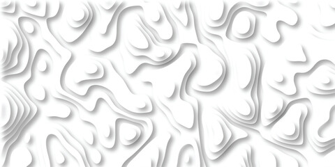 Abstract topographic layered design with dimensional shadows creating a white on white textured surface for backgrounds and patterns