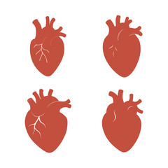 Fototapeta premium set of heart shapes