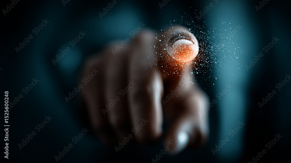 Poster cloud security: businessman’s hand touching futuristic technological interface, data encryption, sec