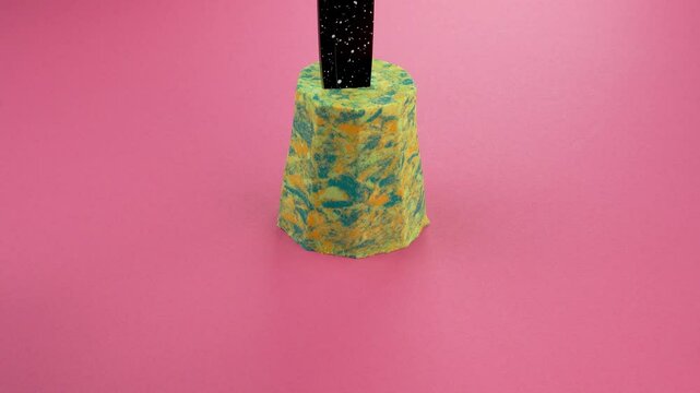 Very Satisfying and Relaxing Kinetic Sand ASMR video. Cutting anti stress macro close up colorful Kinetic Sand with a Knife. ASMR sounds.