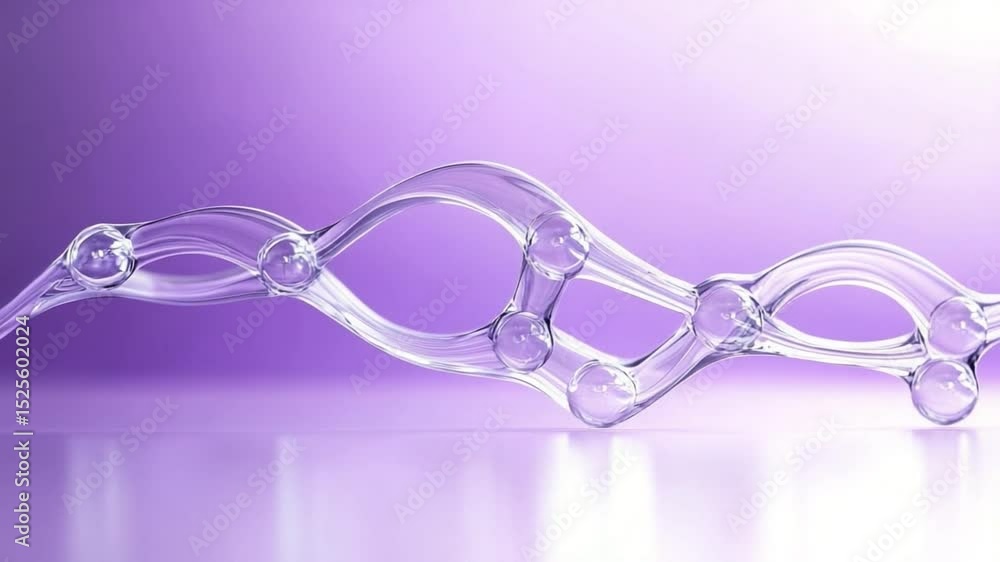 Poster abstract molecular structure: an artistic rendition of a molecular structure, rendered in transparen