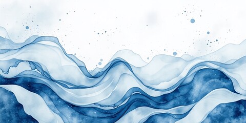 Serene Pulmonaria Watercolor Panorama