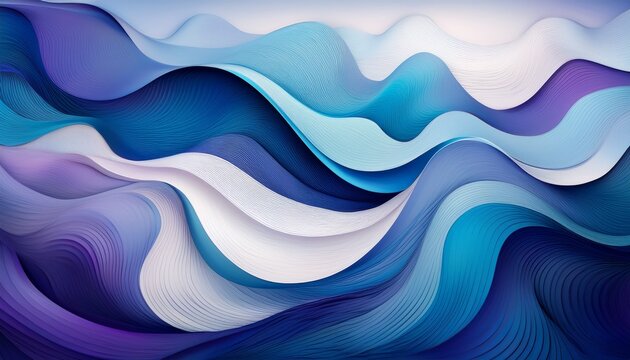 abstract background with layered blue purple and white waves creating a dreamy flowing effect