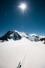 snow covered mountains