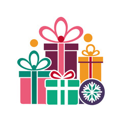 gift icons icon vector art illustration