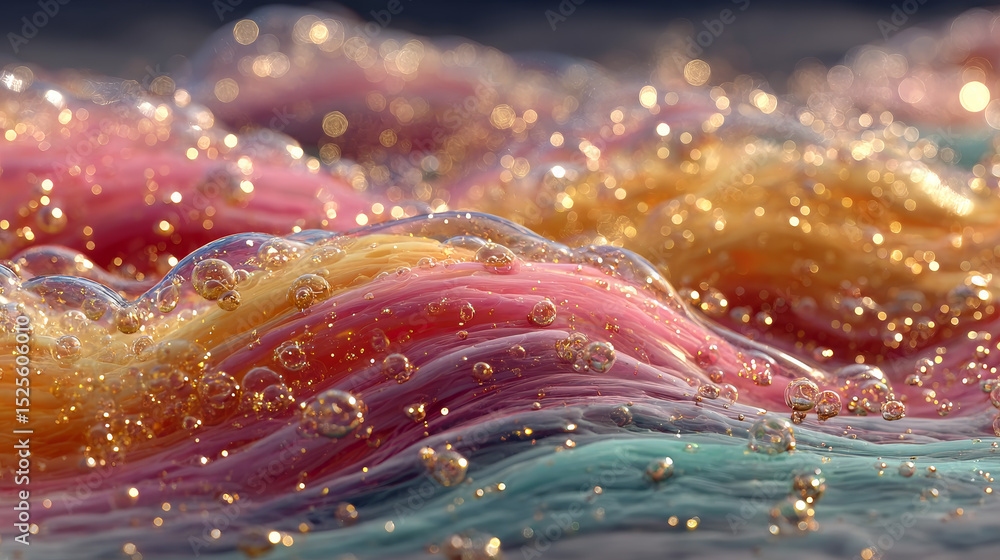 Poster clean detergent wave and soap swirl, light effect with bubbles and sparkles shine. isolated transpar