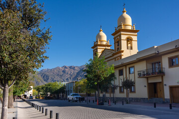 Facade of Nuestra Señora del Rosario Cathedral in Cafayate, Salta Province, Argentina