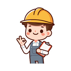 
illustration design of an engineer technician