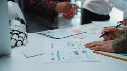 While strategizing new ventures, a forward looking group consults AI for accurate data analytics, targeting efficient plans and robust collaboration dynamics. Noogenesis AI - Powered by Adobe