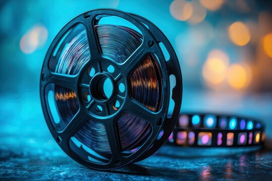 Cinematic film reel, vibrant colors