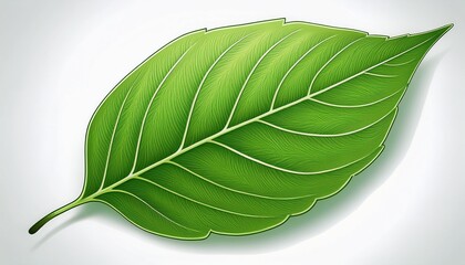 Obraz premium green leaf isolated on white