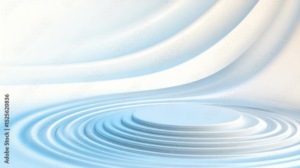 Poster abstract curve: an abstract background of graceful curves and rippled, concentric shapes, rendered i