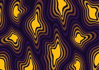 Abstract vector background waves. 3D optical illusion line art.