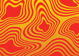Abstract vector background waves. 3D optical illusion line art.