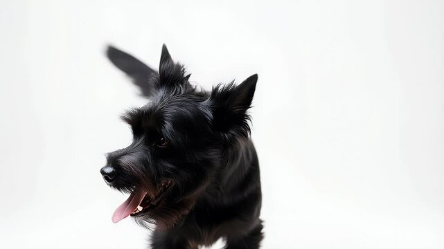 black and white dog