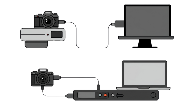Camera Tethering Setup Connecting DSLR and Mirrorless Cameras to Computer Screens
