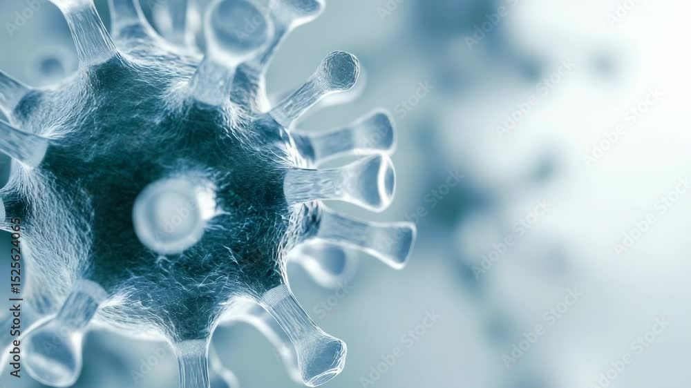 Aufkleber a close-up view of the inner structure of a corona cell, highlighting its membranous sac and content