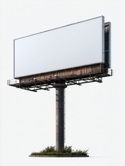 Obraz premium An advanced digital billboard structure, designed to optimize visibility and impact for advertising campaigns. The sleek design features a clear screen displaying content.