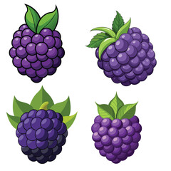 seamless pattern with berries and leaves