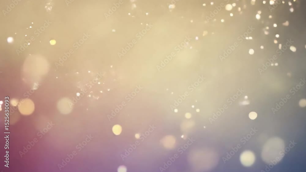 Poster soft dreamy background with shimmering particles and warm gradient colors creates magical atmosphere