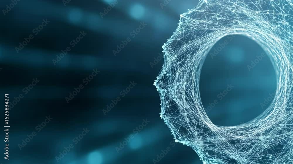 Leinwandbilder Digital web structure: An abstract representation of a digital web, showcasing the intricate connections and complex networks that define the modern digital landscape.