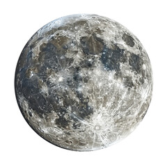 Naklejka premium Detailed and realistic depiction of moon showcasing its craters and surface texture, evoking sense of wonder and exploration. image captures moon natural beauty and intricate details