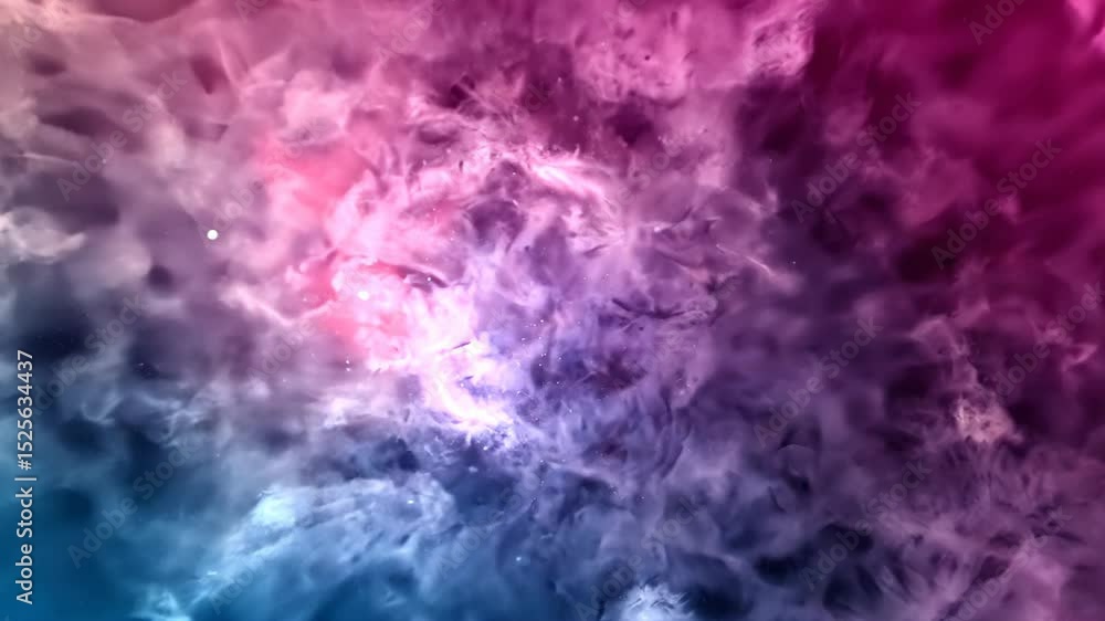 Poster abstract nebula of colors: a mesmerizing and ethereal display of swirling hues that evokes a sense o