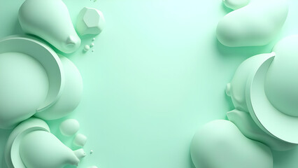 Modern Mint 3D Abstract Background