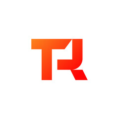 Bold Abstract TR Monogram Logo