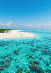 Tropical island paradise ocean beach