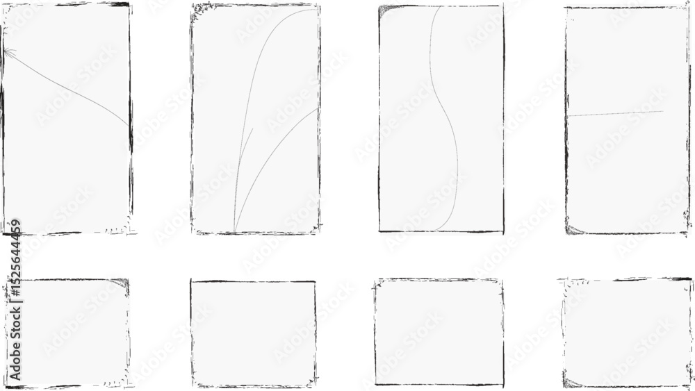 Poster creative graphic design showcasing an abstract composition with empty placeholders for visual elemen