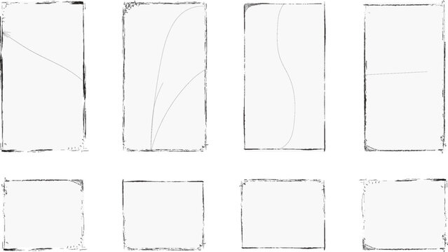 Creative graphic design showcasing an abstract composition with empty placeholders for visual elements.