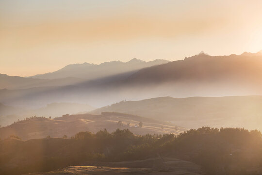 Mountains on sunset