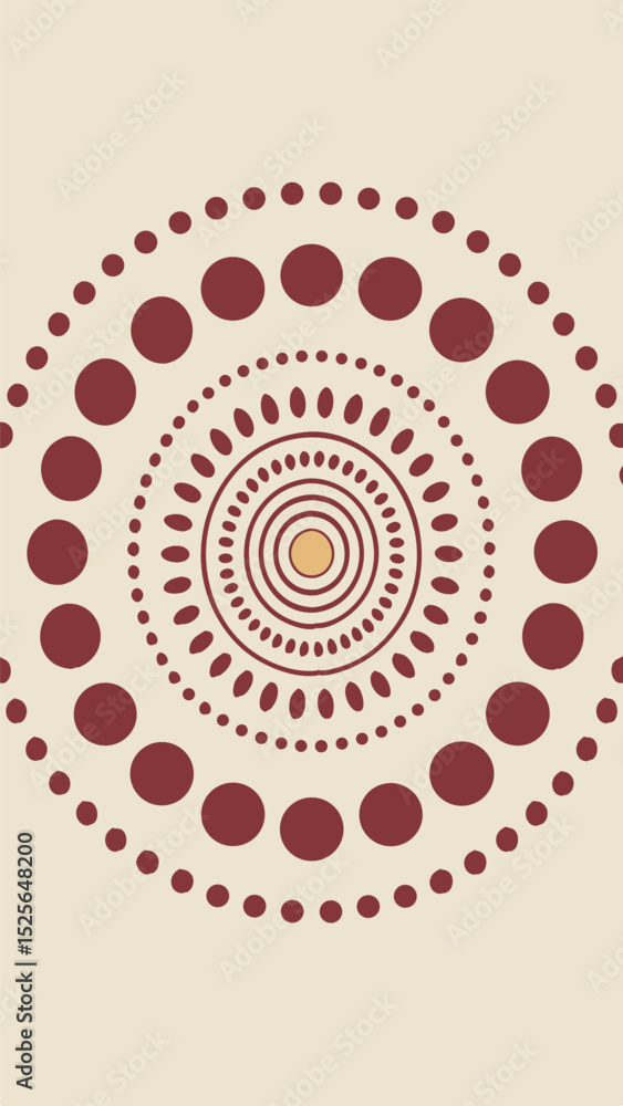Poster abstract circular pattern on transparent background suitable for various creative designs
