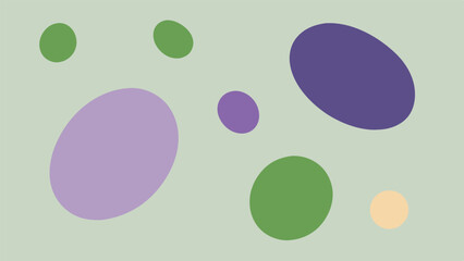 Abstract composition of overlapping colorful organic shapes in modern design