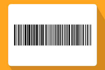 Barcode isolated on color background. Code stripes sticker. Barcode labels, customers qr code.