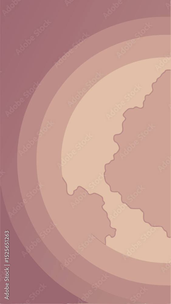 Poster abstract earthy tones design with overlaying shapes and transparent elements