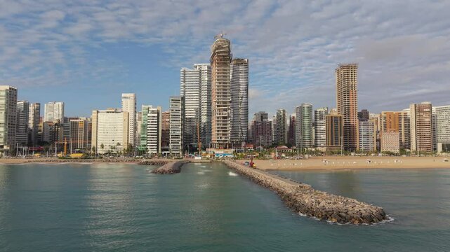 Iracema Pier and Beach View &ndash; Drone Rotation