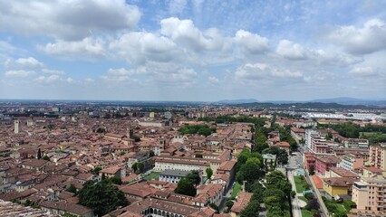 aerial view of the Brescia city 