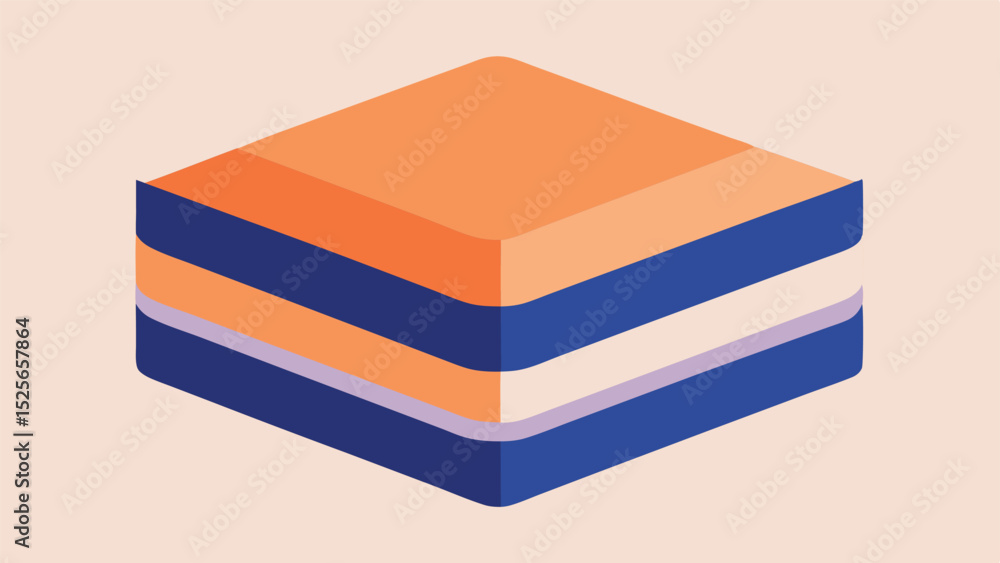 Poster abstract isometric cube design in vibrant colors offering versatile design applications