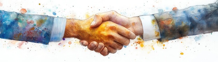 A closeup of hands shaking to seal a business deal, Networking, Trustworthy and formal