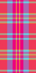 Everyday pattern check fabric, apparel vector background tartan. Tough texture plaid seamless textile in bright and orange colors.