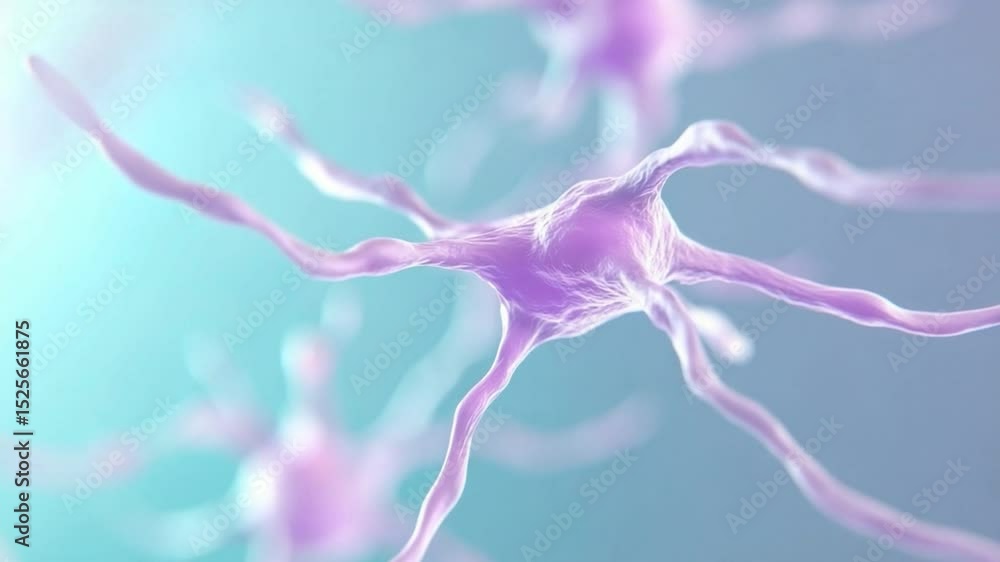 Aufkleber intricate neural network: an artistic representation of the intricate beauty of a single neuron, sho